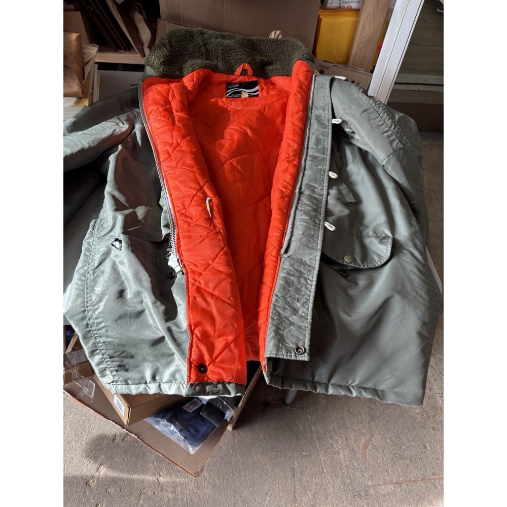 Vintage Montgomery‎ Ward Quality Outerwear Snorkel Parka Jacket Green Sz L